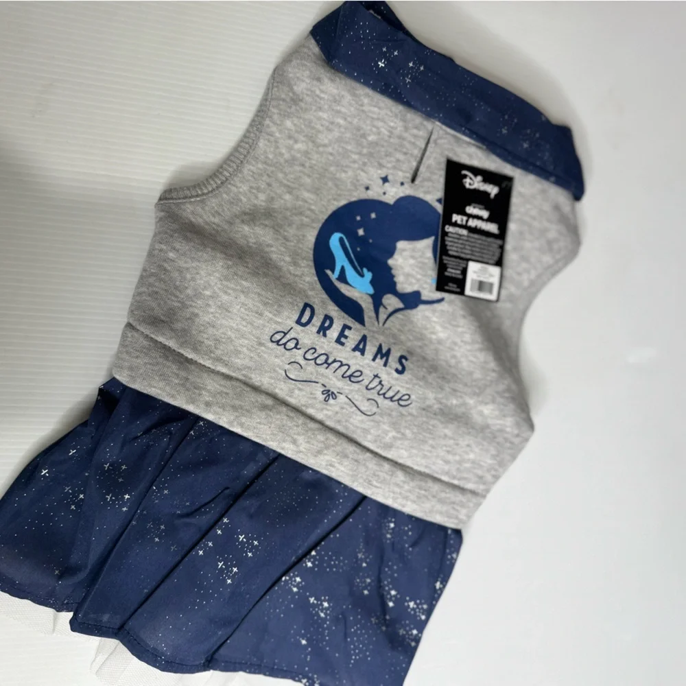 Disney Cinderella "Dreams Come True" Dog & Cat Sweatshirt Dress - Size Medium - Picture 9 of 13